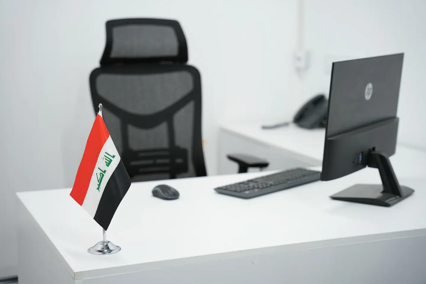 Workstation with monitor